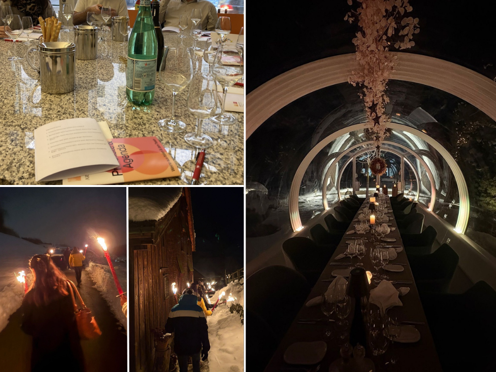 Weindegustation, Fackelmarsch und Weihnachtsessen